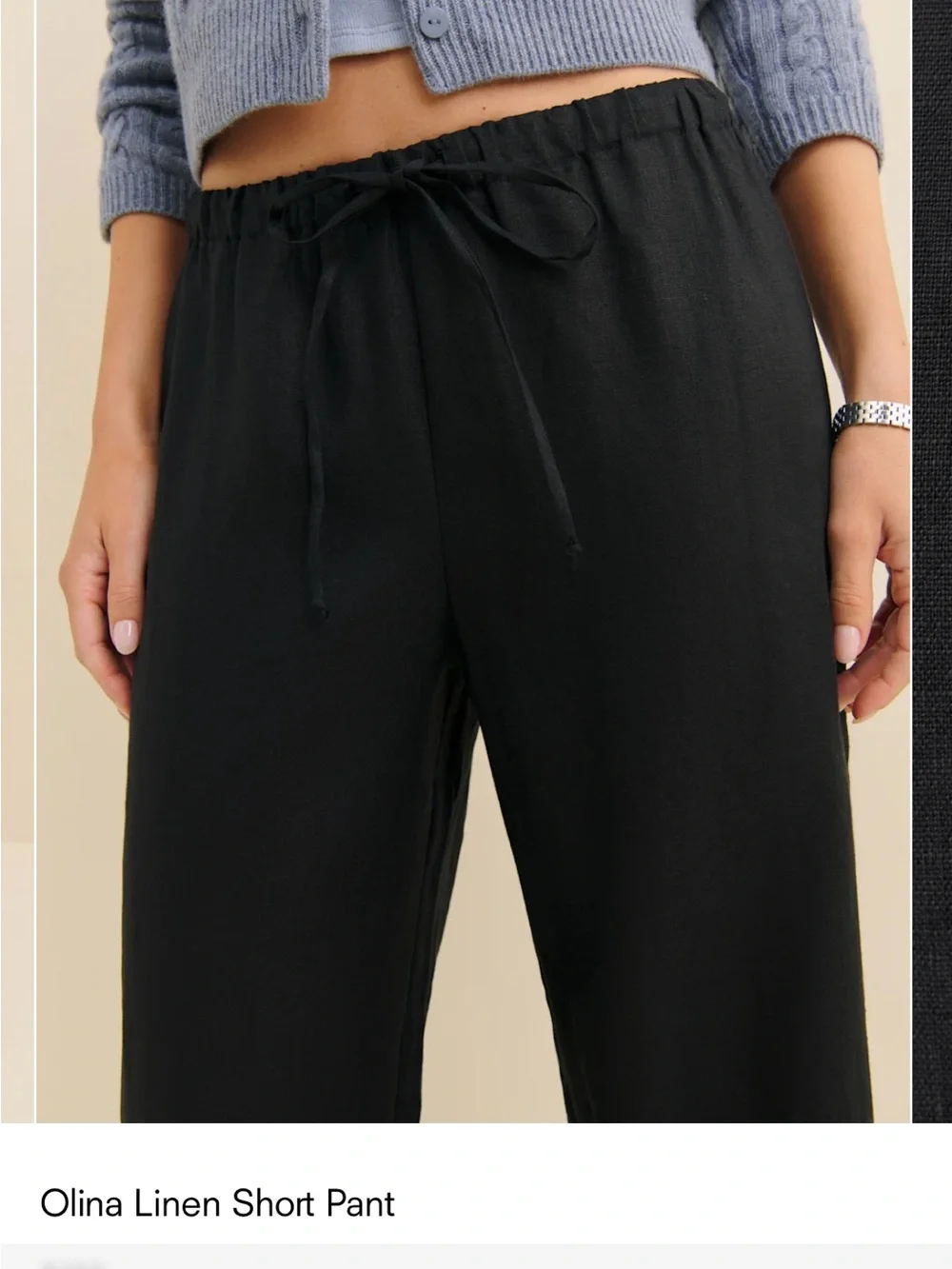 Reformation Olina Linen Short Pant